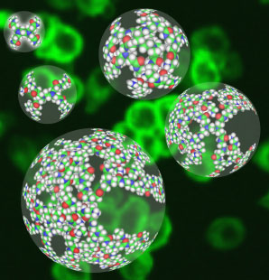 dendrimers floating with cells